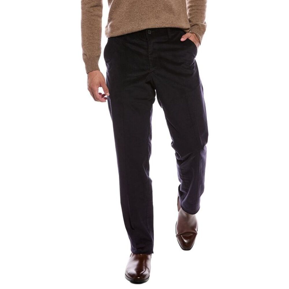 Isaia Mens  Wool-Blend Chino, Blue